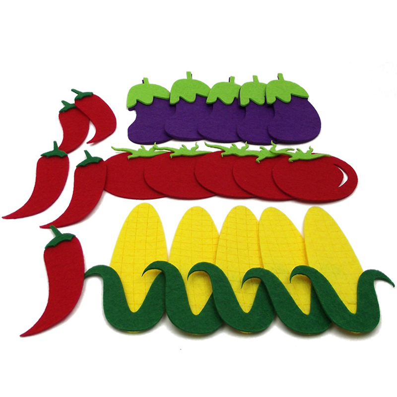 Vegetables Accessories DIY Felt Pad Craft Felt 5 Pcs Mixed Design Arts Crafts Sewing Non-woven Appliques Felt Craft