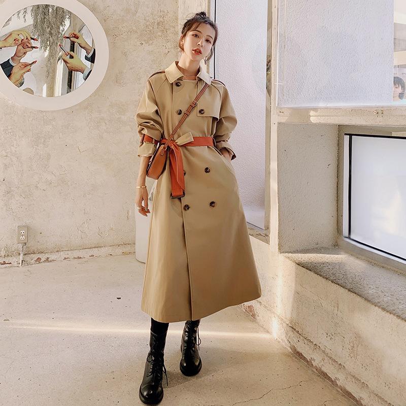 Women' Trench Coats Khaki Windbreaker Spring Autumn 2021 Lapel Hit Color Korean Loose Fashion Double Breasted Long Sleeve Coat13X
Women' Trench Coats Khaki Windbreaker Spring Autumn 2021 Lapel Hit Color Korean Loose Fashion Double Breasted Long Sleeve Coat13X