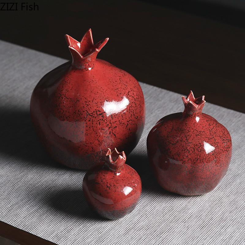 Decorative Objects & Figurines Chinese Vases For Flowers Ceramics Vase Red Pomegranate Simulation Fruit Flower Arrangement Floral Desk Decor
Decorative Objects & Figurines Chinese Vases For Flowers Ceramics Vase Red Pomegranate Simulation Fruit Flower Arrangement Floral Desk Decor