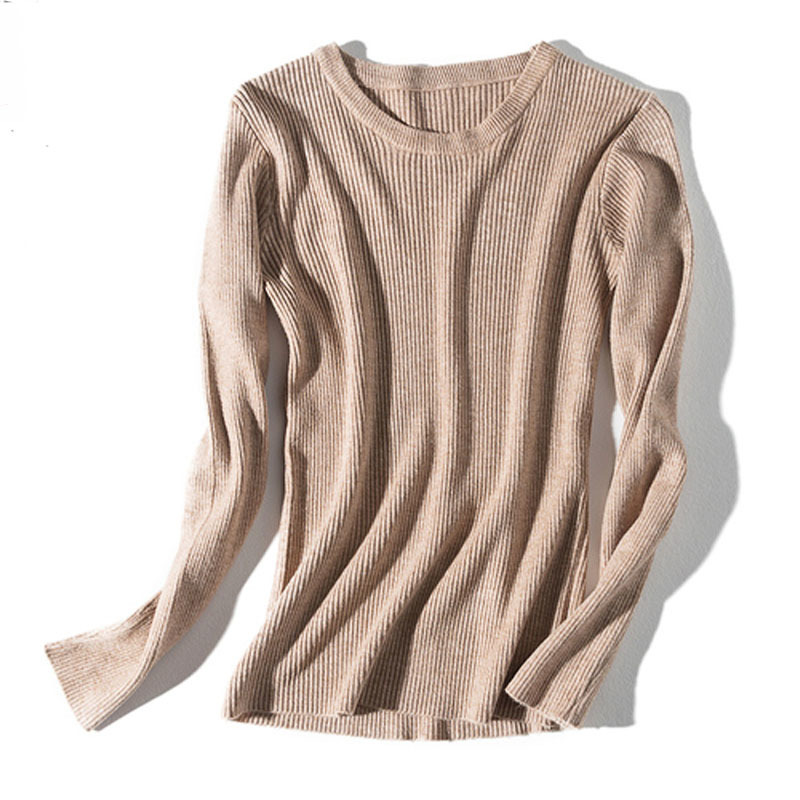 O-neck Casual Solid Sweater Women Sweaters Pullovers Long Sleeve Women Sweaters Winter/autumn Knitted Sweaters 5796 50 210518
