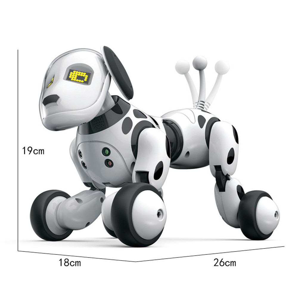 Electronics RobotsChild Holiday Best gift RC toys walking dog 2.4G Wireless Remote Control Smart Dog Electronic Pet Educational