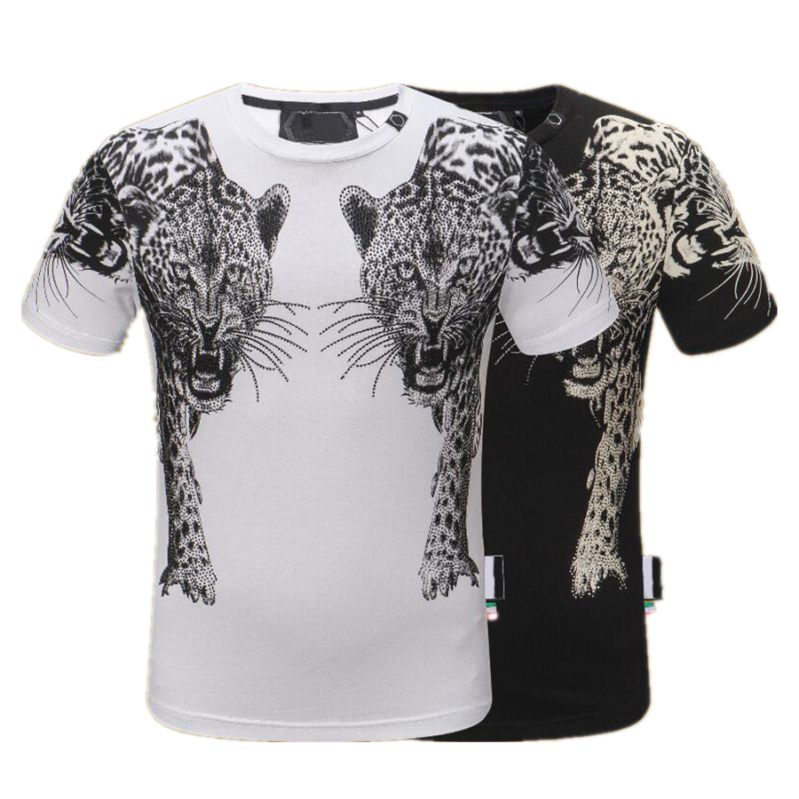 PP Men's T-shirt Summer rhinestone Short Sleeve Round Neck shirt tee Skulls Print Tops Streetwear M-xxxL Black 88126 Phi lipp Pl ein, White;black
PP Men's T-shirt Summer rhinestone Short Sleeve Round Neck shirt tee Skulls Print Tops Streetwear M-xxxL Black 88126 Phi lipp Pl ein, White;black
