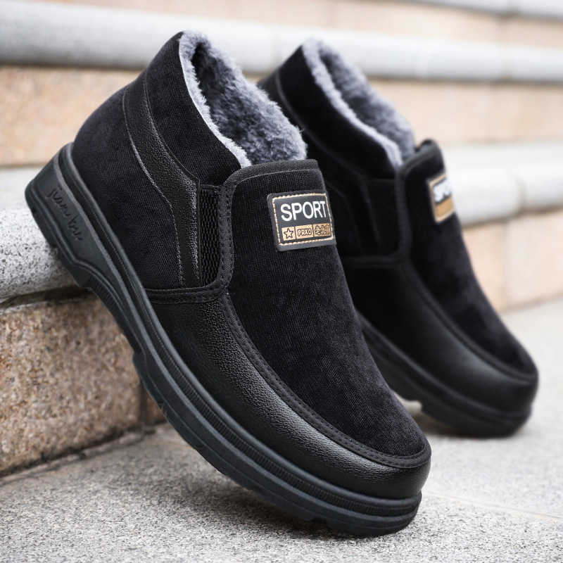 Winter Man Shoes Snow Boots Fur High Top Plush Men's Footwear Warm Ankle Boots Soft Comfortable Male Casual Shoes G0910, Black
Winter Man Shoes Snow Boots Fur High Top Plush Men's Footwear Warm Ankle Boots Soft Comfortable Male Casual Shoes G0910, Black