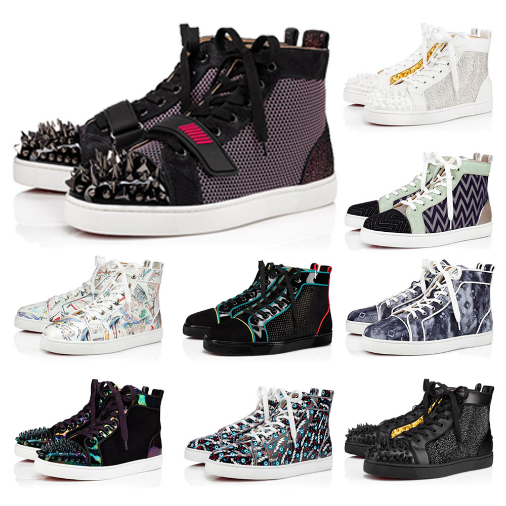 Latest Red Bottoms Casual Shoes Designer Men Women Sneakers Spikes Suede Leather Flat Platform Trainers Luxury High Boots, 10
Latest Red Bottoms Casual Shoes Designer Men Women Sneakers Spikes Suede Leather Flat Platform Trainers Luxury High Boots, 10