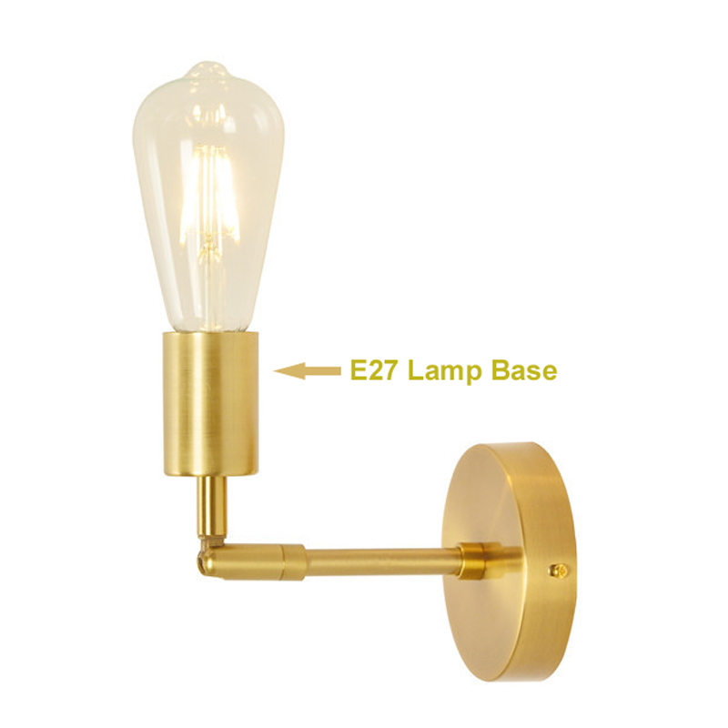 LED Vintage Wall lights 110V 220V E27 Metal Wall Lamps Home Decor Simple Single Swing Wall Lamp Retro Rustic Light Fixtures Lighting ing