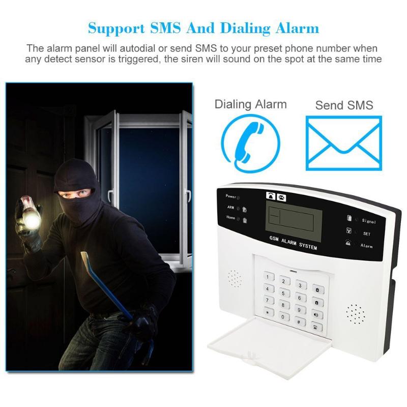 SmartYIBA Smart Home Security Alarm System Wireless GSM Buglar SMS Notice Dialing Voice Prompt Sensor Motion 2G SIM Systems
SmartYIBA Smart Home Security Alarm System Wireless GSM Buglar SMS Notice Dialing Voice Prompt Sensor Motion 2G SIM Systems