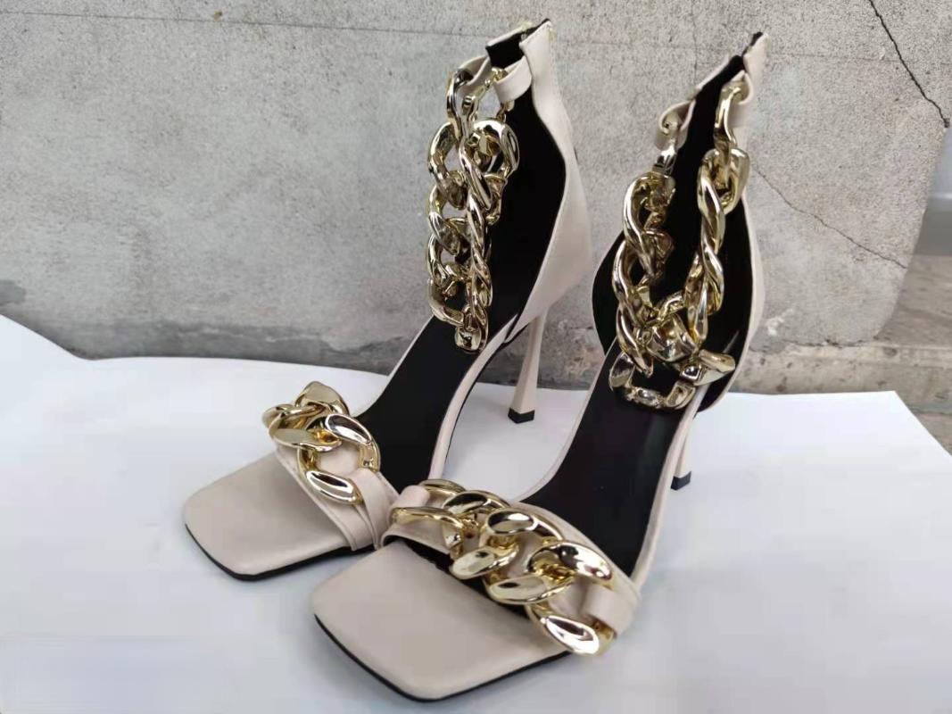 Dress Shoes 2021 Sandals Women Summer Fashion Women's Square Toe Open Metal Chains Decor Back Zip Sexy High Heel, Black
Dress Shoes 2021 Sandals Women Summer Fashion Women's Square Toe Open Metal Chains Decor Back Zip Sexy High Heel, Black