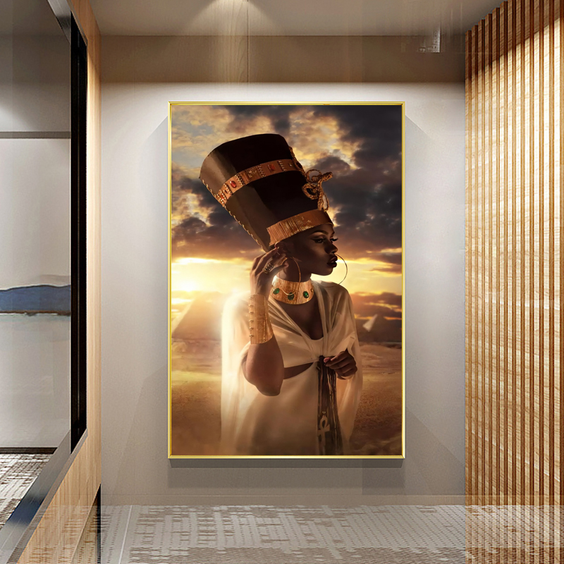 Woman Sunset Pictures Canvas Painting Wall Art For Living Room Modern Home Decoration Portrait Posters And Print