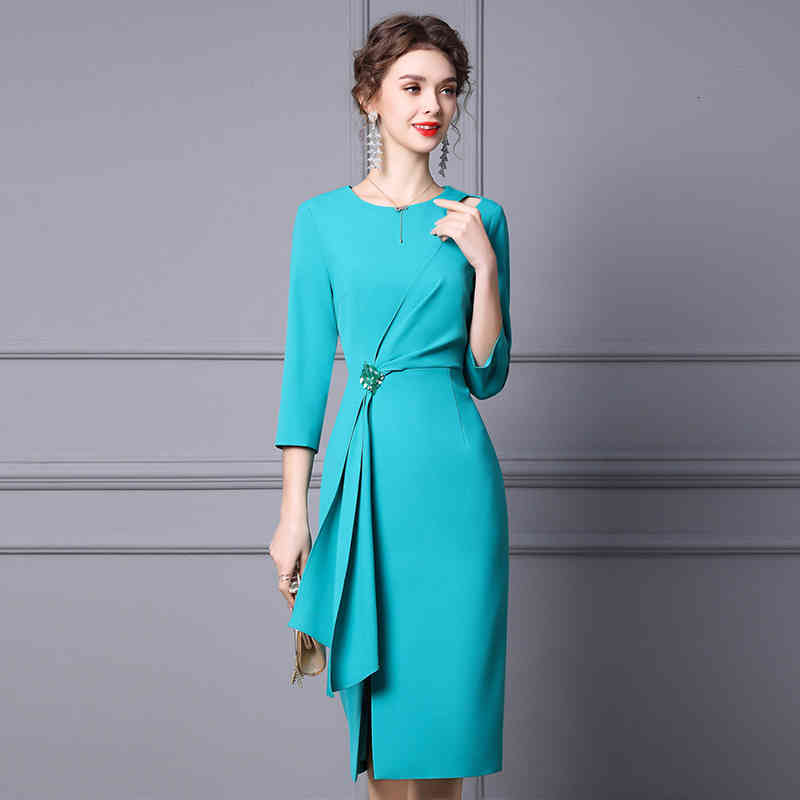 Casual Dresses Zhili annual meeting Dress Medium Length Sequin diamond flounce 7-sleeve Hip Wrap Skirt in spring ONXH, Green
Casual Dresses Zhili annual meeting Dress Medium Length Sequin diamond flounce 7-sleeve Hip Wrap Skirt in spring ONXH, Green
