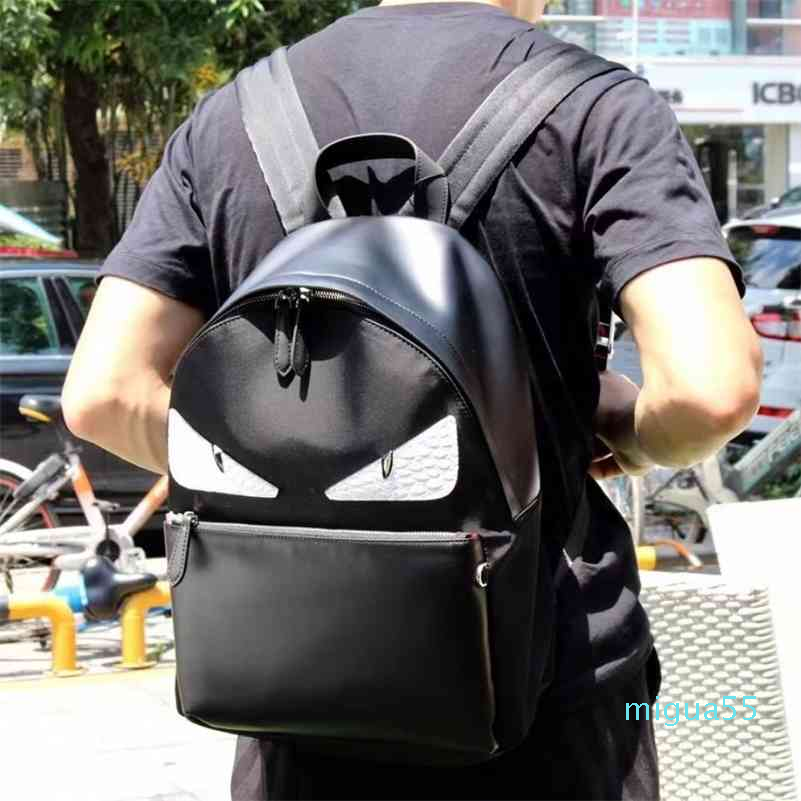 crocodiless eye cloth with leather schoolbag little monster backpack nylon stitched Black Leather Backpack
crocodiless eye cloth with leather schoolbag little monster backpack nylon stitched Black Leather Backpack