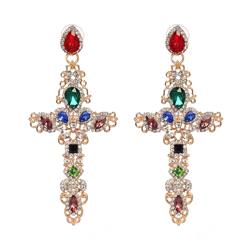 Vintage Punk Gold Multi Color Cross Earrings For Women Metal Drop Earrings Statement Baroque Jewelry
Vintage Punk Gold Multi Color Cross Earrings For Women Metal Drop Earrings Statement Baroque Jewelry