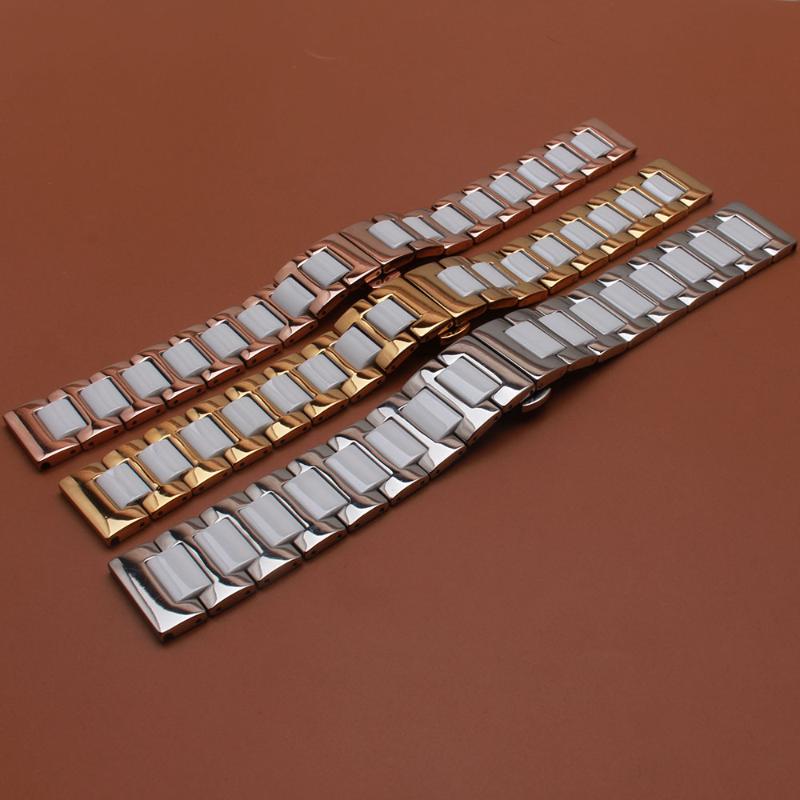 Watch Bands Yellow Gold Metal Wrap Ceramic Watchband White Beautiful Strap Bracelet Fit Quartz Watches Women 14mm 16mm 18mm 20mm 22mm
Watch Bands Yellow Gold Metal Wrap Ceramic Watchband White Beautiful Strap Bracelet Fit Quartz Watches Women 14mm 16mm 18mm 20mm 22mm
