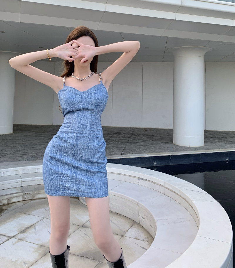 Summer Sexy Strapless Backless Slim Dress Women Chain Sling Ladies Bodycon Mini Dress 210518