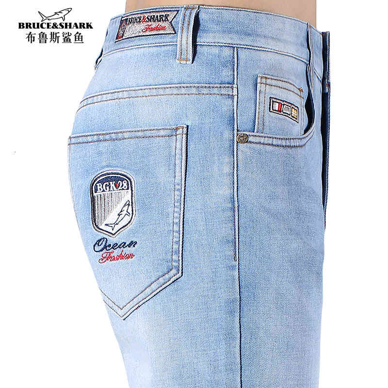 fashion jeans winter men bruce& shark straight leg casual youth trend stretching cotton quality, Blue
fashion jeans winter men bruce& shark straight leg casual youth trend stretching cotton quality, Blue