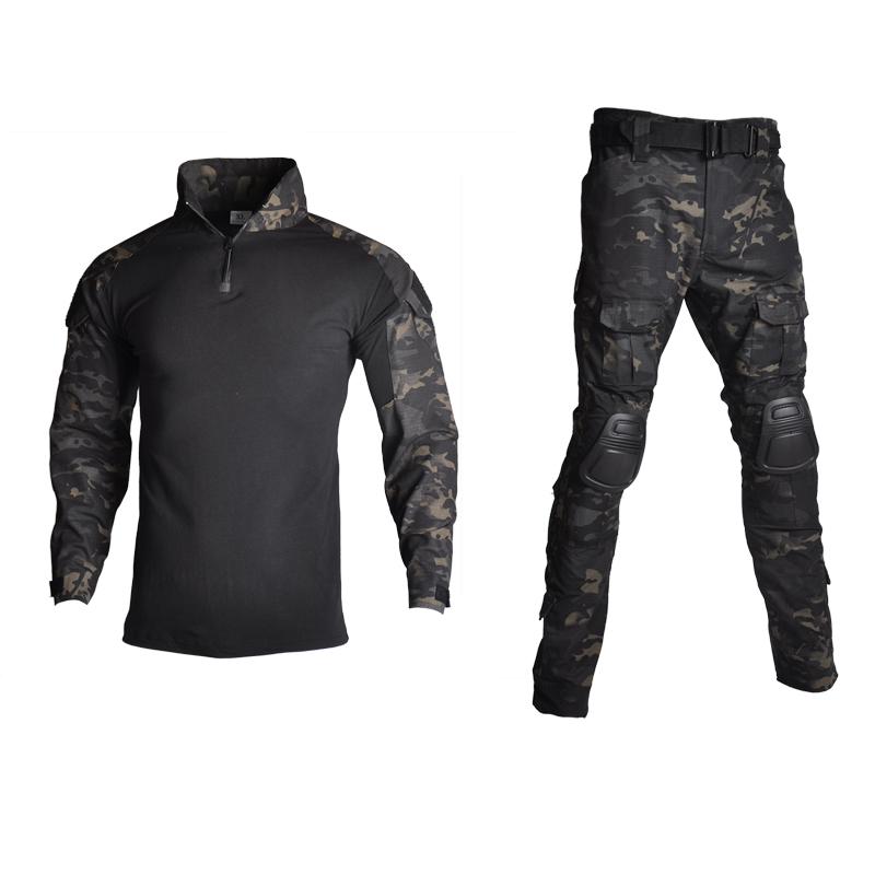 Hunting Sets Outdoor Paintball Clothing Set Shooting Uniform Tactical Combat Camouflage Suits Shirts + Pants Elbow Knee Pads, Black shirts
Hunting Sets Outdoor Paintball Clothing Set Shooting Uniform Tactical Combat Camouflage Suits Shirts + Pants Elbow Knee Pads, Black shirts