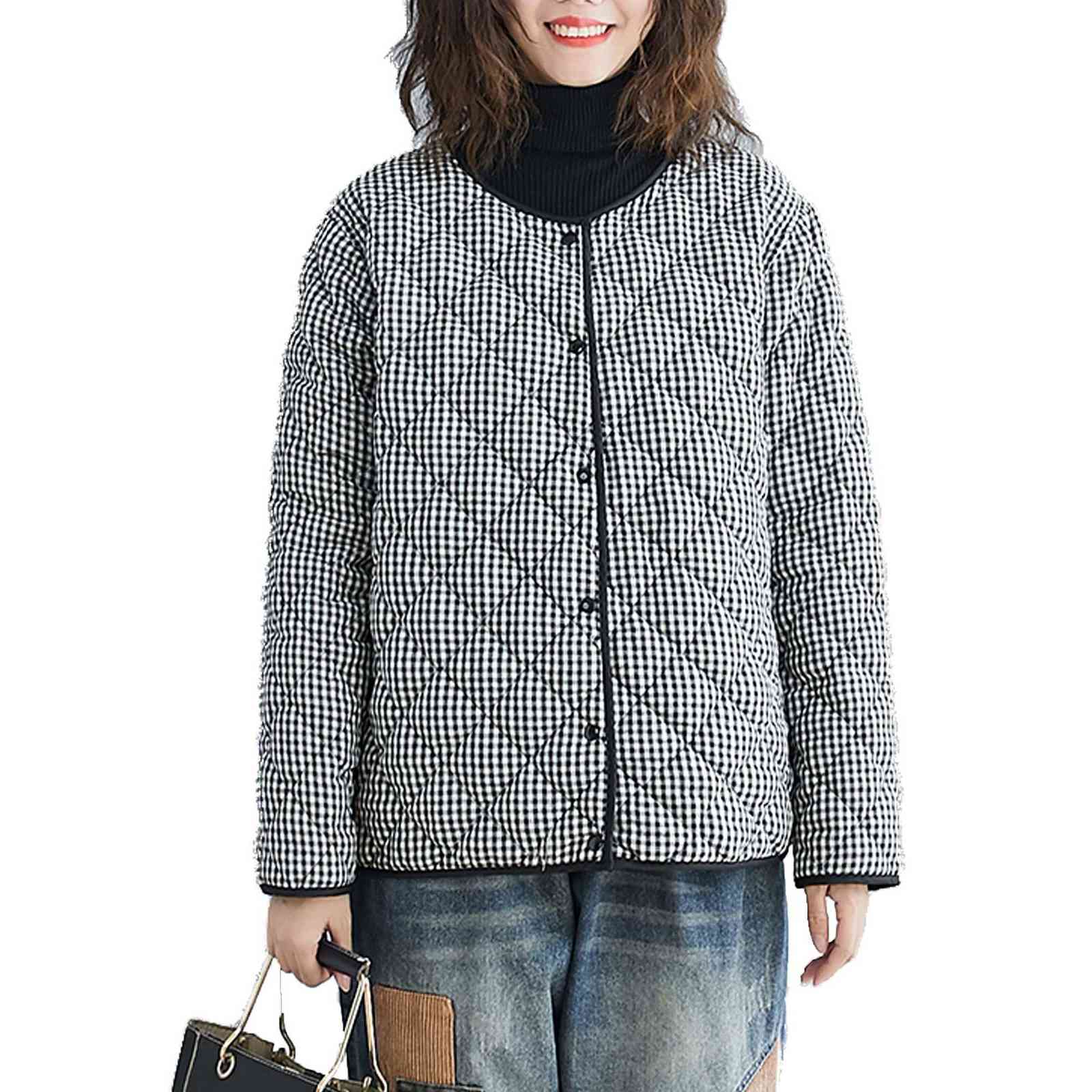 Aransue Lightweight Cotton Padded Jacket Female Short Coat Autumn And Winter Fashionable Two Side Wearing Thin Top 211008