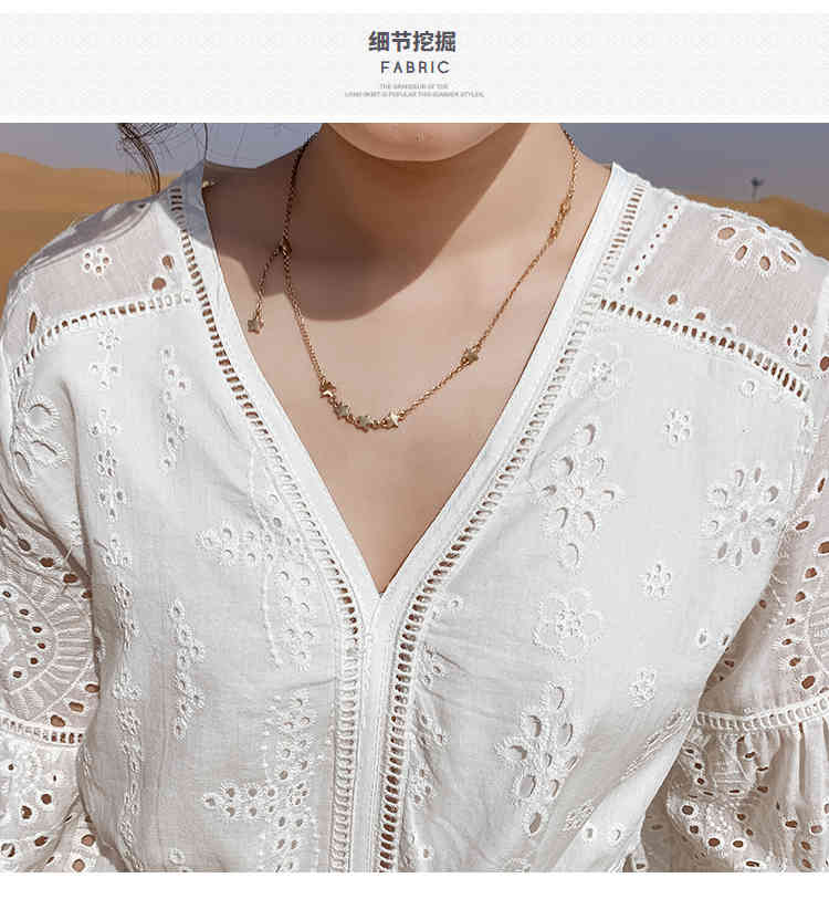 Autumn Vintage Women Full Sleeve White Lace Long Dresses Vocation Holiday Clothes Vestido Da Festa 210520