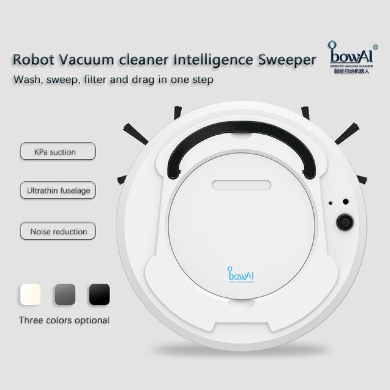 bowAI Robot Vacuum Cleaner Wireless for Home Upgraded Smart Household Sweeper Powerful Cleaning Nail Dust Wet and Dry Mop 3 in 1 o