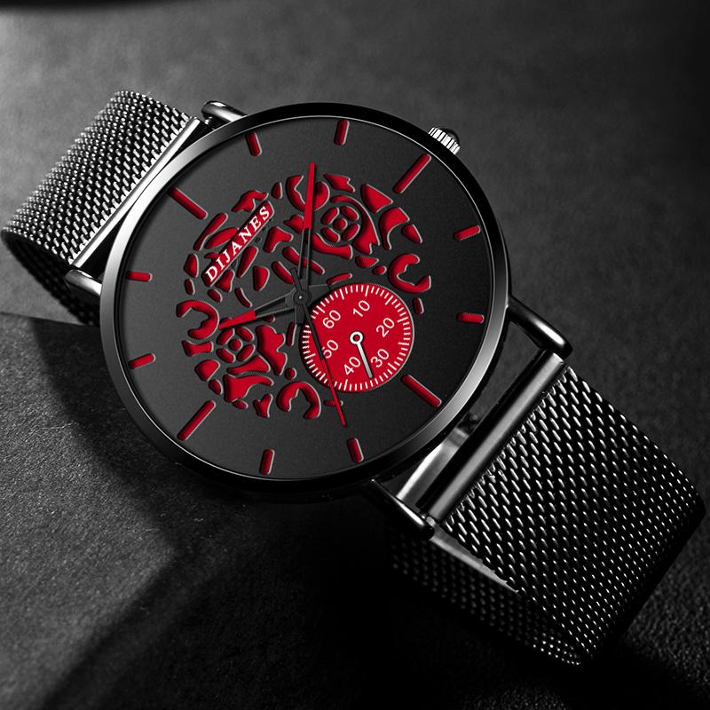 Wristwatches 2021 Fashion Mens Watches Luxury Ultra-thin Stainless Steel Mesh Belt Quartz Wrist Watch Men Business Casual Clock Reloj Hombre, L black black
Wristwatches 2021 Fashion Mens Watches Luxury Ultra-thin Stainless Steel Mesh Belt Quartz Wrist Watch Men Business Casual Clock Reloj Hombre, L black black