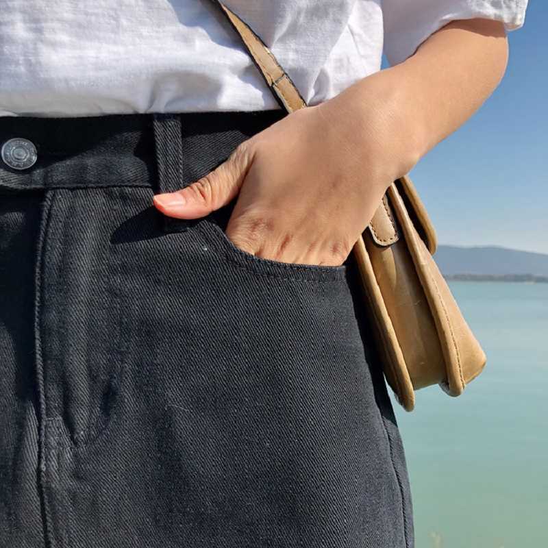 KITTY leisure big yard high waist Skirts A-Line tassel Harajuku ins cultivation fashion code black academy retro Skirt 210608