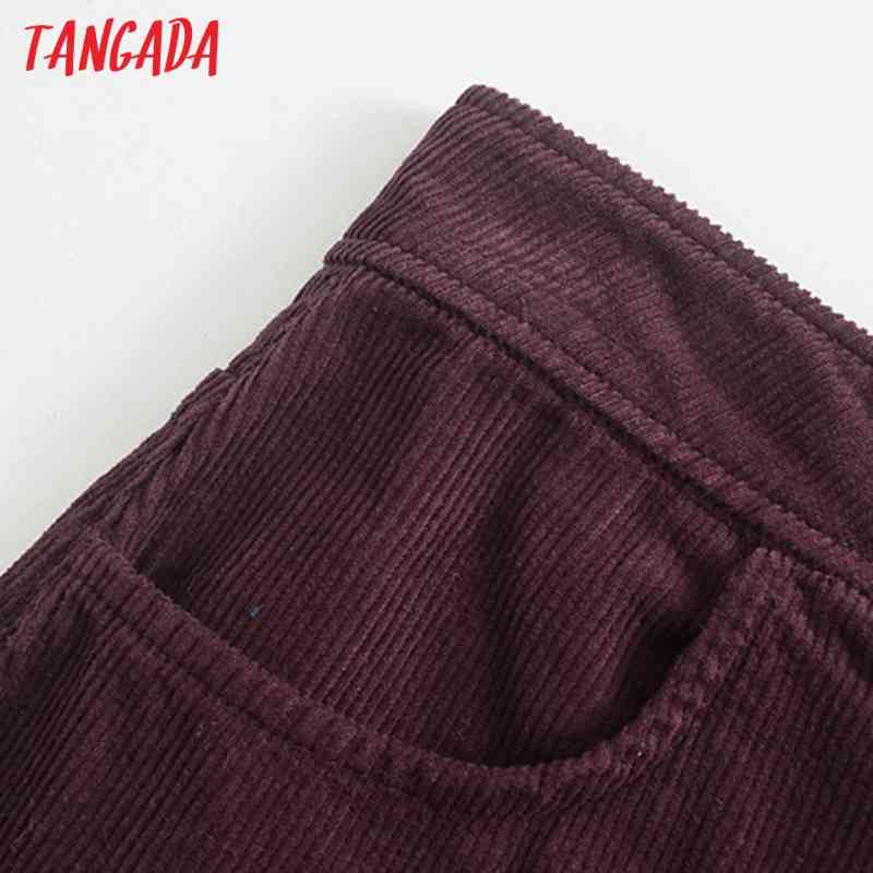 Autumn Winter Women Solid Corduroy Skirts Faldas Mujer Zipper Female Mini Skirt 3L51 210416