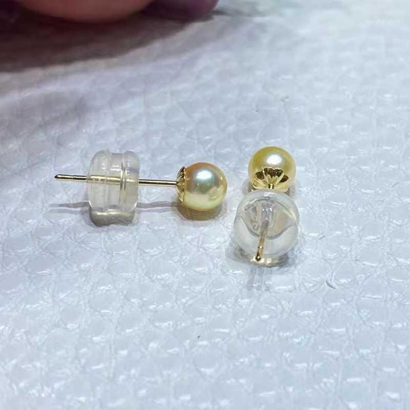 Stud HENGSHENG 2022 18K Gold Earrings 4-4.5mm Natural Akoya Ocean Golden Round Pearls Women Classic Wedding Jewelry, Golden;silver
Stud HENGSHENG 2022 18K Gold Earrings 4-4.5mm Natural Akoya Ocean Golden Round Pearls Women Classic Wedding Jewelry, Golden;silver