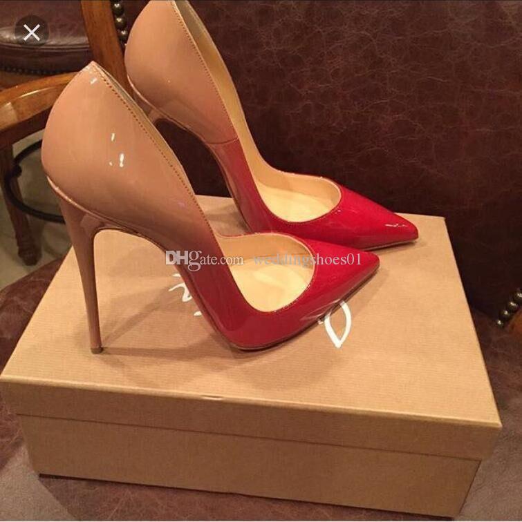 Brand Red Bottom Sexy Shoes Woman Summer Rivet Sandals High-heeled Wedding shoes Pointed toe Fashion fashion Single High heel 12/10/8cm With Box, Black
Brand Red Bottom Sexy Shoes Woman Summer Rivet Sandals High-heeled Wedding shoes Pointed toe Fashion fashion Single High heel 12/10/8cm With Box, Black