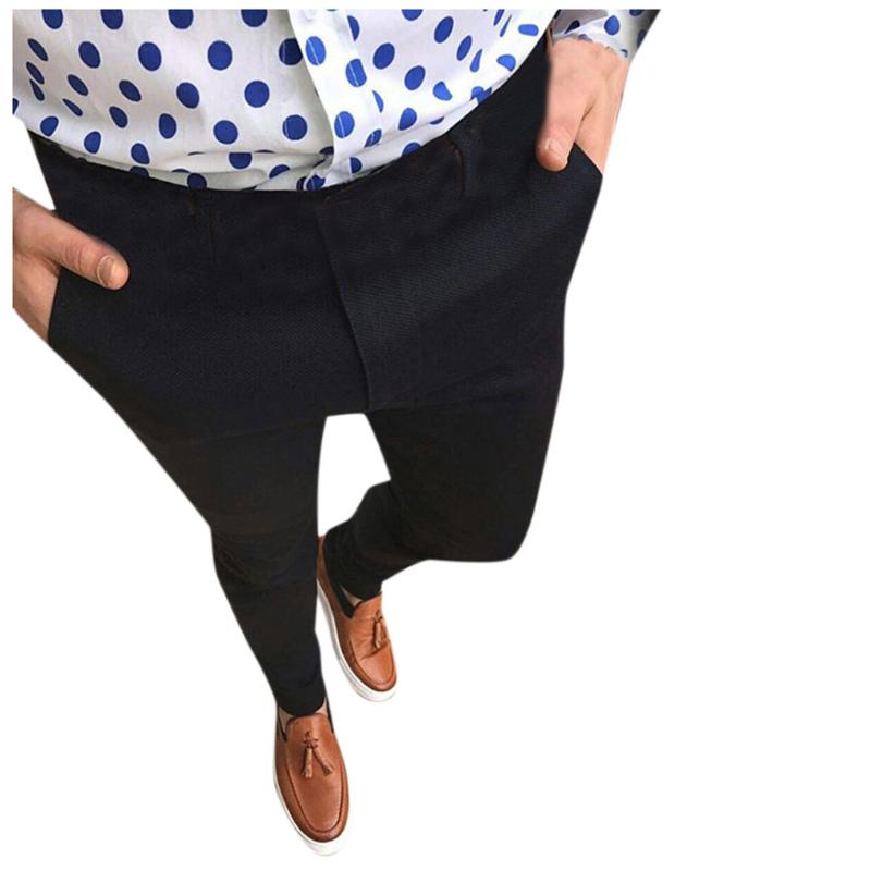 Womail Mens Business Long Trouser Casual Pants Pocket Men Solid Clothing Suit Slim Streetwear Ropa De Hombre Men's