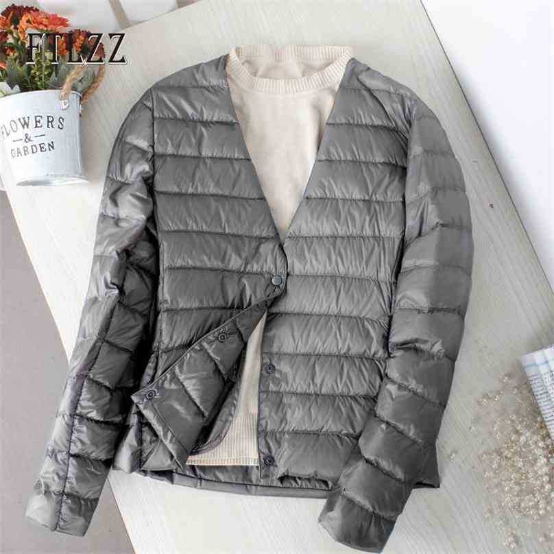 Fashion short down jacket women slim v neck o-neck Single breasted warm white coat winter female ultra light parkas mujer 210525
Fashion short down jacket women slim v neck o-neck Single breasted warm white coat winter female ultra light parkas mujer 210525