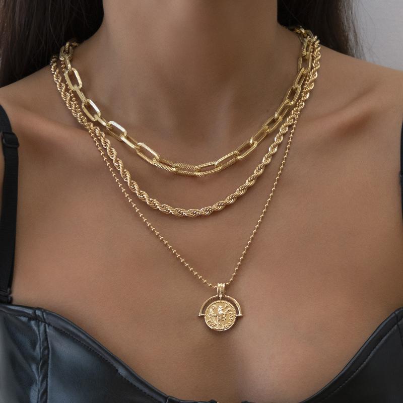Chokers Fashion Punk Gold Rope Link Chain Choker Necklace With Portrait Charm Pendant Collar Women Hip Hop Jewelry
Chokers Fashion Punk Gold Rope Link Chain Choker Necklace With Portrait Charm Pendant Collar Women Hip Hop Jewelry