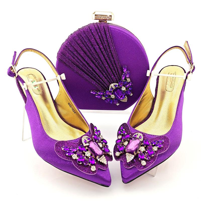 Sandals Elegant Purple Heel 7.5CM Women Pumps Match Bag With Rhinestone Flower Decoration African Shoes And Handbag Set QSL031, Gold
Sandals Elegant Purple Heel 7.5CM Women Pumps Match Bag With Rhinestone Flower Decoration African Shoes And Handbag Set QSL031, Gold