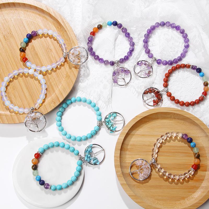 Charm Bracelets Wholesale Bracelet Tree Of Life Bangles 7 Chakra Natural Stone Stretch For Women Men Healing Meditation Jewelry, Golden;silver
Charm Bracelets Wholesale Bracelet Tree Of Life Bangles 7 Chakra Natural Stone Stretch For Women Men Healing Meditation Jewelry, Golden;silver