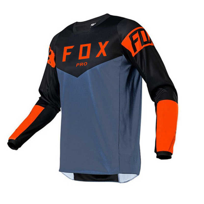 Cycling bike downhill jersey motorcycle PRO Fox breathable jersey men, Black