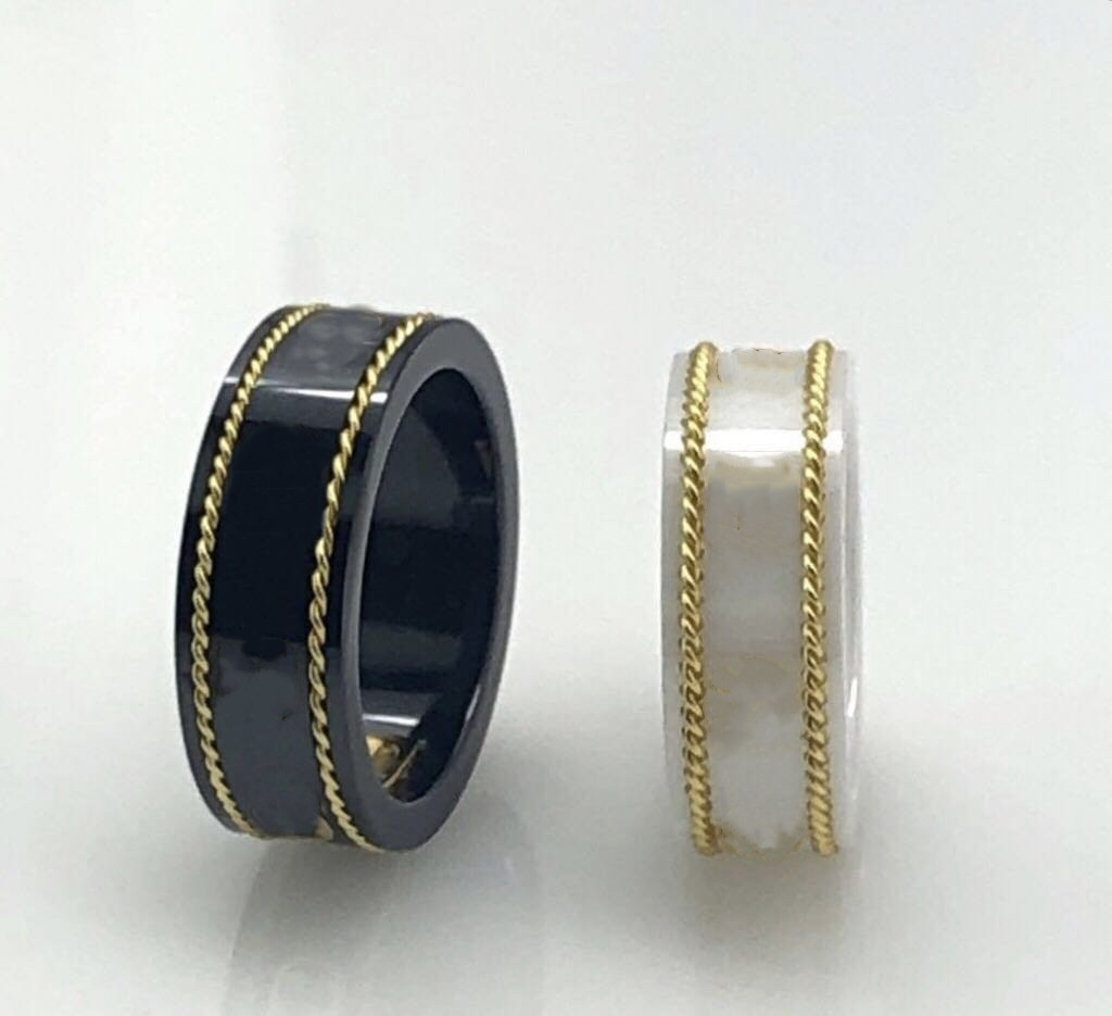 18k Gold With Side Stones Rings Luxury Simple Letter Ring Quality Ceramic Material Fashion Jewelry Supply, Silver
18k Gold With Side Stones Rings Luxury Simple Letter Ring Quality Ceramic Material Fashion Jewelry Supply, Silver