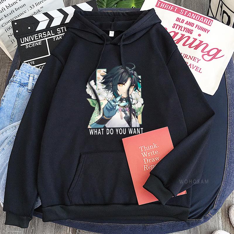 Men's Hoodies & Sweatshirts Harajuku Xiao Game Genshin Impact Fashion Streetwear Manga Cartoon Unisex Autumn Winter Oversized Itself