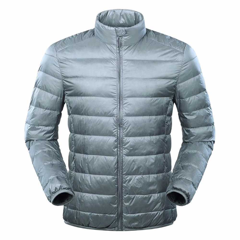Bang Feather Jacket Man Ultra Light Down Jacket Men Winter Coat Duck Down Windbreaker Stand Collar Parka With Carry Bag 210818