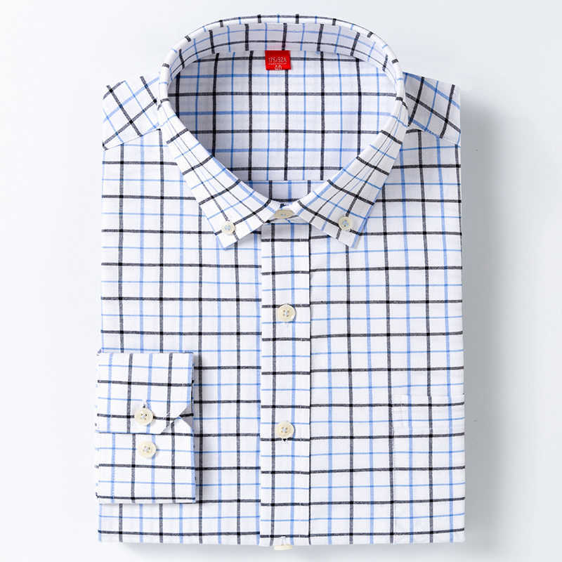 Men's Oxford Long Sleeved Check Plaid Shirt Patch Chest Pocket Standard-fit Checkered/Striped Printed Casual Button Down Shirts 210628, Bl-10
Men's Oxford Long Sleeved Check Plaid Shirt Patch Chest Pocket Standard-fit Checkered/Striped Printed Casual Button Down Shirts 210628, Bl-10