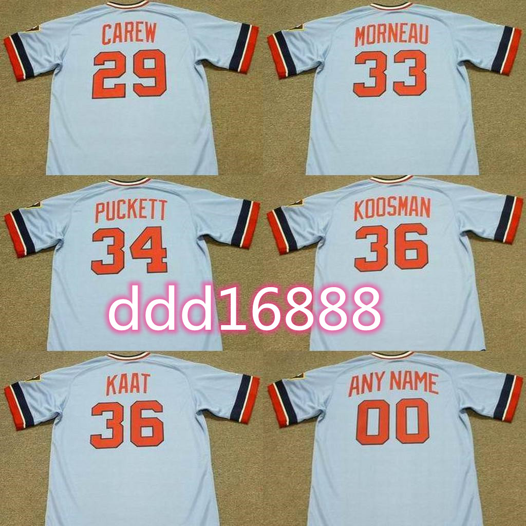 men Minnesota 29 baseball Jersey ROD CAREW 33 JUSTIN MORNEAU 34 KIRBY PUCKETT JERRY KOOSMAN 36 JIM KAAT
men Minnesota 29 baseball Jersey ROD CAREW 33 JUSTIN MORNEAU 34 KIRBY PUCKETT JERRY KOOSMAN 36 JIM KAAT