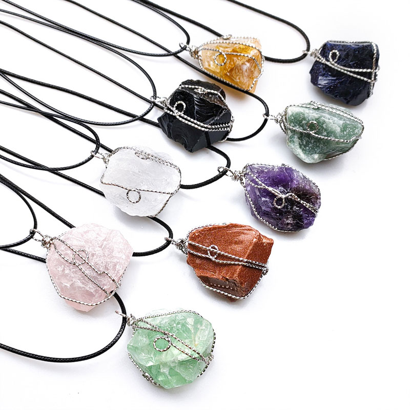 Irregular Natural Crystal Stone Wire Wrap Pendant Necklaces With Chain For Women Girl Fashion Party Club Decor Jewelry
Irregular Natural Crystal Stone Wire Wrap Pendant Necklaces With Chain For Women Girl Fashion Party Club Decor Jewelry