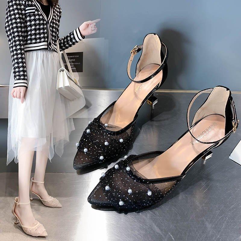 Dress Shoes Fashion Style 2021 Mesh Pearl Pointed Sandals Female Strappy Summer Stiletto High Heels Women, Apricot
Dress Shoes Fashion Style 2021 Mesh Pearl Pointed Sandals Female Strappy Summer Stiletto High Heels Women, Apricot