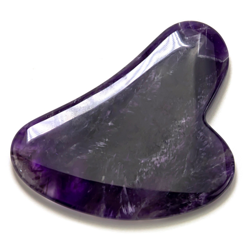 Wholesale Rose green white purple Quartz Jade stone Guasha Board Pink Natural Stones Scraper Gua Sha Tools Face Neck Back Body heath tool