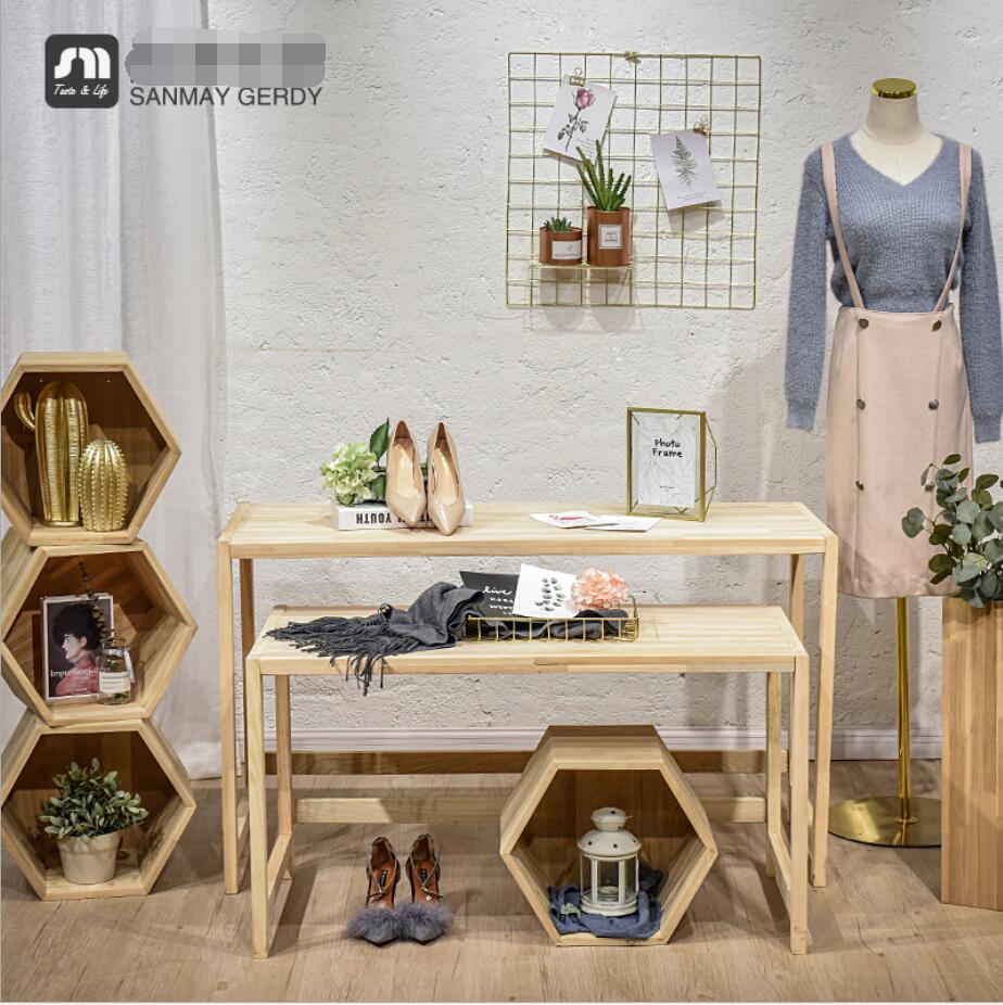 Clothing shop window decoration display table Commercial Furniture children's clothes store creative high and low water tables