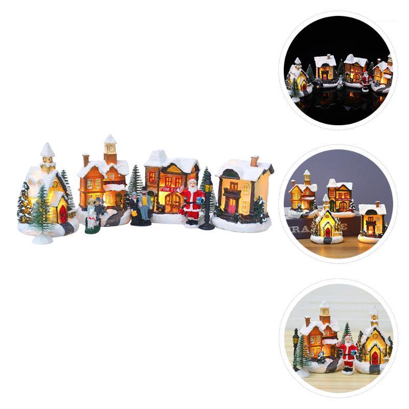 Party Decoration 1 Set Resin Craft Desktop Ornament Christmas Luminous House Without Battery
Party Decoration 1 Set Resin Craft Desktop Ornament Christmas Luminous House Without Battery