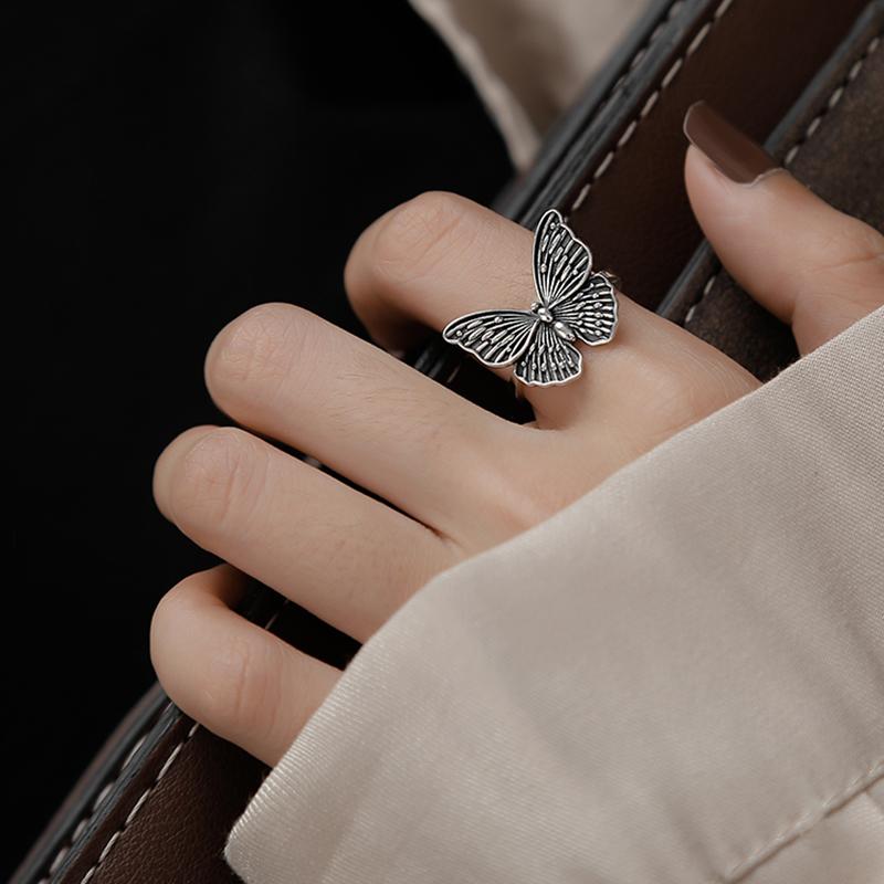 Cluster Rings Big Black Butterfly Animal Trendy Handmade Adjustable Thai Silver Color For Women Dainty Fashion Jewelry SR2276
Cluster Rings Big Black Butterfly Animal Trendy Handmade Adjustable Thai Silver Color For Women Dainty Fashion Jewelry SR2276