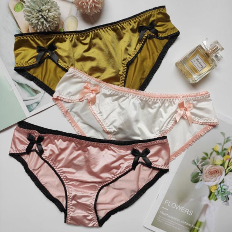 Women's Panties Sexy Fashion Silk Sport Underwear Seamless Bow Panty Low Waist Girl Solid Briefs Soft Comfort Lady Lingerie, White
Women's Panties Sexy Fashion Silk Sport Underwear Seamless Bow Panty Low Waist Girl Solid Briefs Soft Comfort Lady Lingerie, White