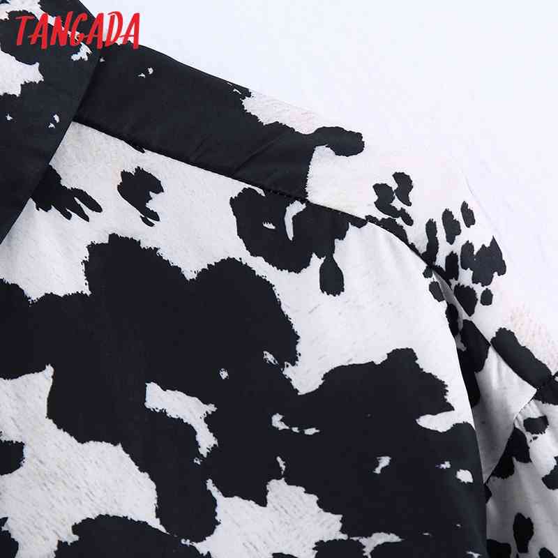 Women Retro Oversized Animal Print Blouse Long Sleeve Chic Female Casual Loose Shirt Blusas Femininas BE444 210416