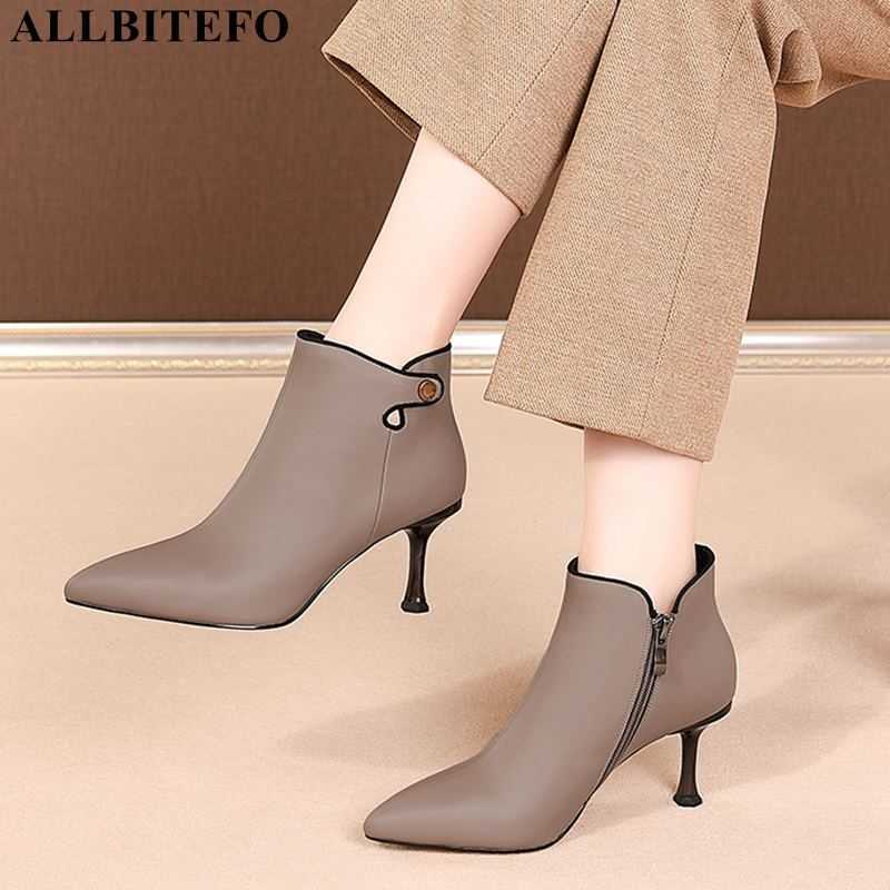 ALLBITEFO fashion brand high heels genuine leather ankle boots for women thin heels office ladies shoes autumn women boots 210611, As picture
ALLBITEFO fashion brand high heels genuine leather ankle boots for women thin heels office ladies shoes autumn women boots 210611, As picture