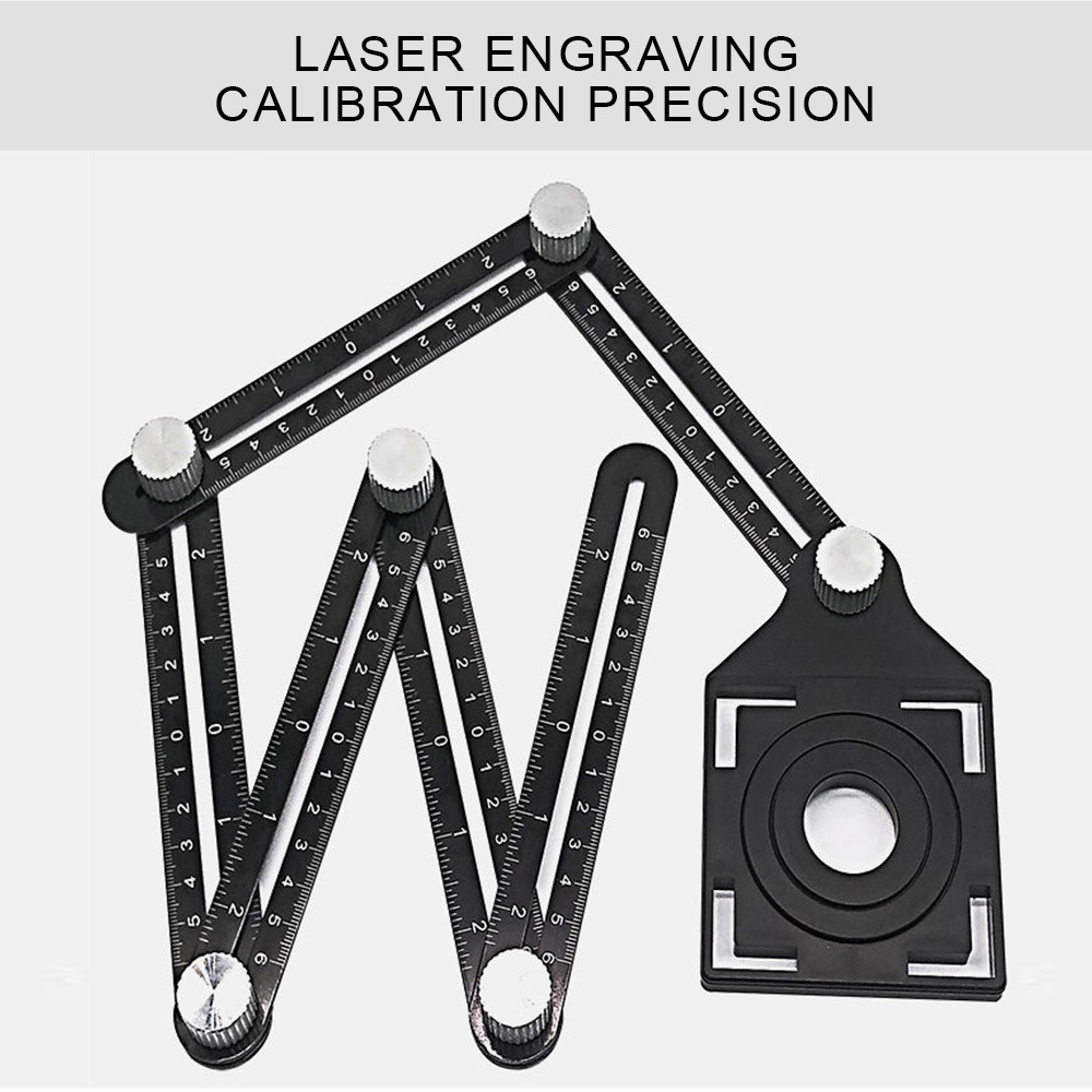 Universal Opening Locator Tile Hole Tool Masonry Glass Fixed Angle Measuring Ruler Universal Angular Multi-Function Ruler