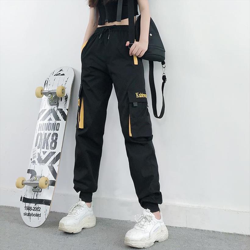 cargo fashion streetwear ankle length womens pant elastic waist drawstring loose trousers casual joggers, Black;white
cargo fashion streetwear ankle length womens pant elastic waist drawstring loose trousers casual joggers, Black;white
