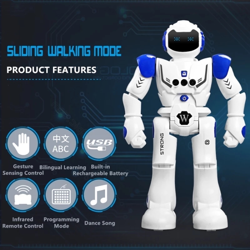 Child Learning Toy 2.4G Remote Control Intelligent Smart Battle Robot Walking Dancing Singing Programming Mechanical Police Toys, Red
Child Learning Toy 2.4G Remote Control Intelligent Smart Battle Robot Walking Dancing Singing Programming Mechanical Police Toys, Red